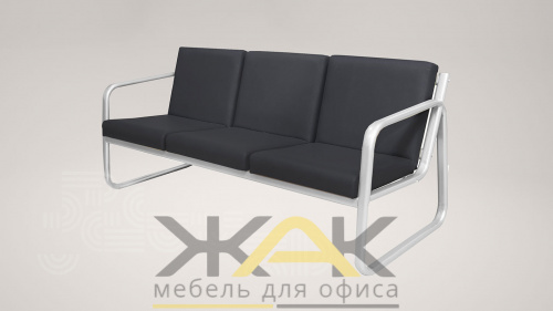 Многоместная секция Тулуза (3х-местная, серебр. металлик) Многоместная секция Тулуза (3х-местная, серебр. металлик)